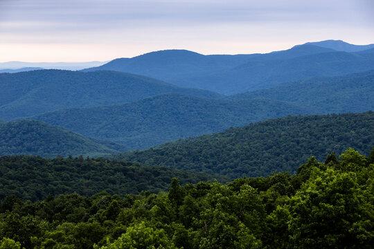 Blue Ridge Mountains view from Shenandoah National Park.