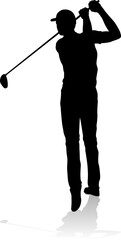 A golfer sports person playing golf