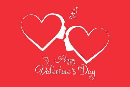 Kissing Heart for Valentine's Day vector design.