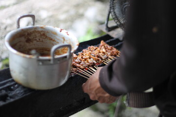 Rabbit satay is a specialty in hilly and mountainous areas