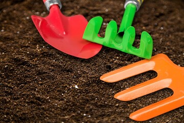 Tools for pruning trees on ground in garden