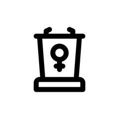 podium line icon