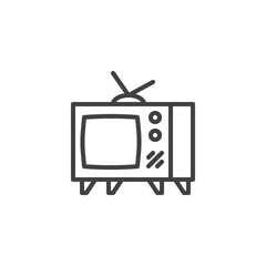 Retro TV line icon