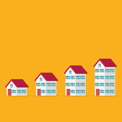 Increasing house prices. Real estate market