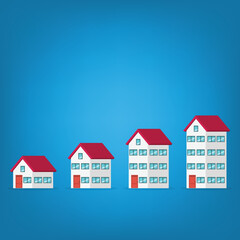 Increasing house prices. Real estate market