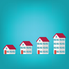 Increasing house prices. Real estate market