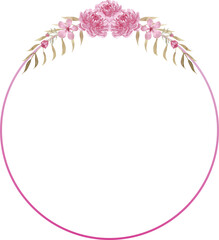 Watercolor Flower Frame