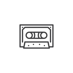 Cassette tape line icon