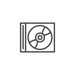 Compact disk line icon