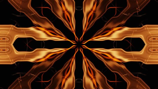Abstract orange fire flash neon geometric vj loop animation background