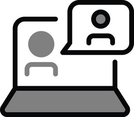 Online Consultation Icon Vector - This icon is typically designed to represent an online consultation or appointment. It may feature an image of a doctor's coat or a medical symbol