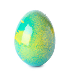 Colorful Easter egg on white background