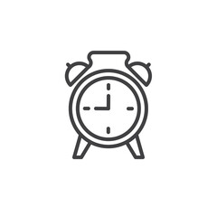 Alarm clock line icon