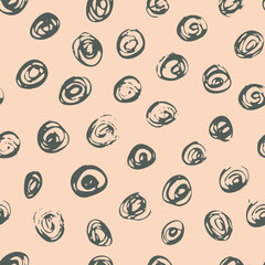 Vector Seamless Hand Drawn Scribble Pattern. Minimal Artistic Sketch Endless Print.