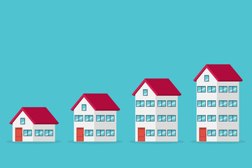 Fototapeta premium Increasing house prices. Real estate market