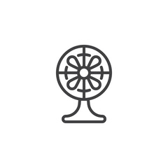 Obraz premium Ventilator fan line icon