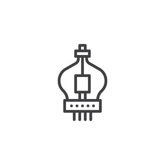 Vacuum tube line icon