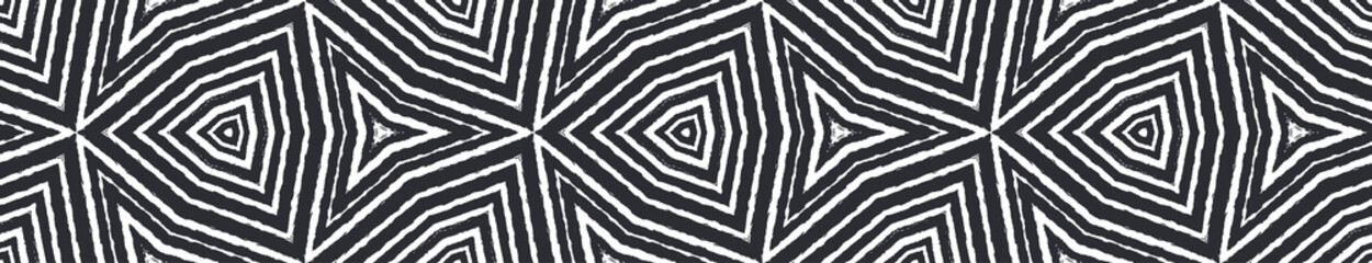 Striped hand drawn seamless pattern. Black