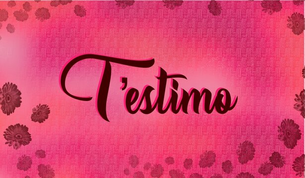 T&rsquo;estimo - I love you written in Catalan - Blue color - background with violet and yellow color spots - image, poster, placard, banner, postcard, ticket.  png