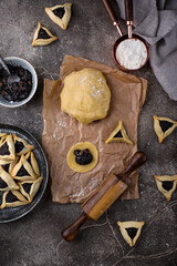 Traditional Jewish Purim cookies Hamantaschen