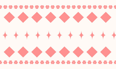 abstract pink pattern with flower and diamon shape for cloth pattern, wallpaper, and curtains pattern