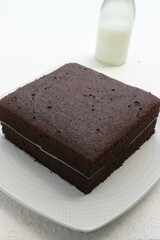 chocolate cake on a plate