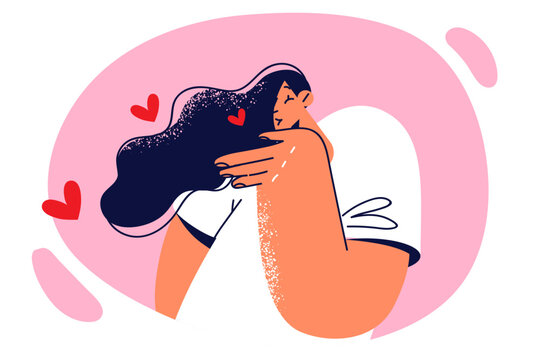 Romantic woman makes blows kiss gesture to attract attention of man she likes or say goodbye