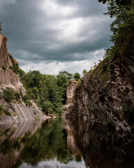 A beautiful hidden lake in prokopske udoli in prague