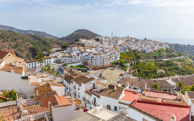 Naklejka premium Blick auf Frigiliana, Andalusien, Spanien 