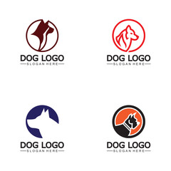 Dog logo and icon design vector illustration
