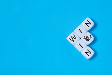 collaboration strategy and win-win concept, copy space