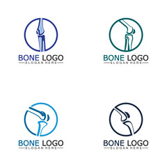 Bone logo vector template symbol.illustration of joint, knee. chiropractic logo