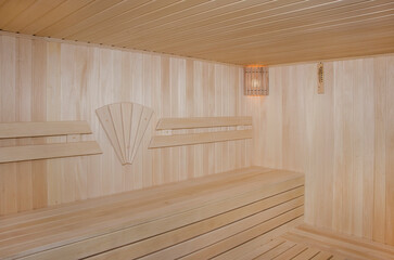 Wooden steam room or sauna