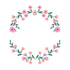 Spring flower decorative bright frame