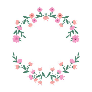 Spring flower decorative bright frame