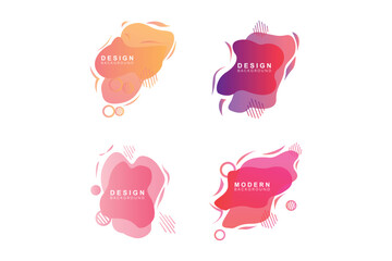 Liquid Background, Gradient Bubble Vector, Logo Template Banner And Abstract Wallpaper Poster