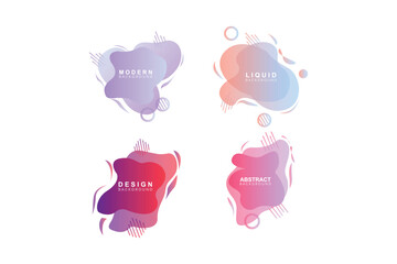Liquid Background, Gradient Bubble Vector, Logo Template Banner And Abstract Wallpaper Poster