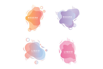 Liquid Background, Gradient Bubble Vector, Logo Template Banner And Abstract Wallpaper Poster