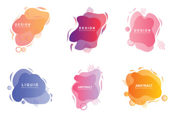 Liquid Background, Gradient Bubble Vector, Logo Template Banner And Abstract Wallpaper Poster