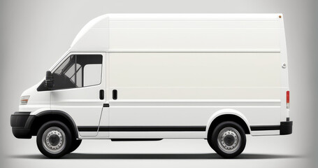 a white van with copy and branding space  generative ai
