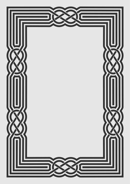 Vintage, Celtic Style frame isolated. Vector illustration