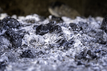 Extinguished coal in the ember