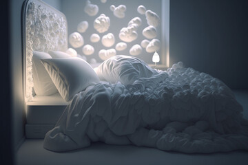 Cloud bedroom, generative AI