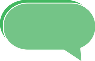green colored speech bubble icon - vector illustration
