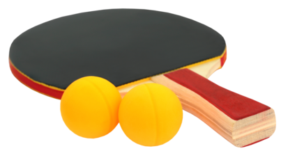 Table tennis ball with bat