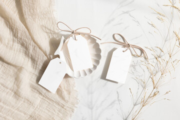 3,5x2 blank gift tags mockup