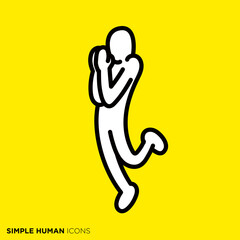 シンプルな人間のアイコンシリーズ　「歓喜」