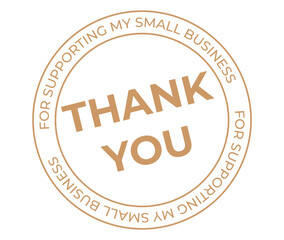 Thank you for your support. Vintage vector thank you handwritten inscription. hand drawn lettering. Thank you calligraphy. Thank you card. Vector illustration.