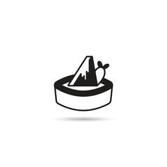 cheesecake icon on white background