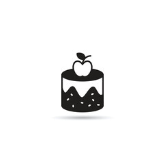 dessert and cake icon on white background